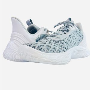 Under Armour Team Curry 9 Basketball Shoes Grey/White 3025631-102 Mens Size 14